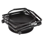Carrito de almacenamiento rodante de malla de 3 niveles redondo negro