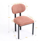 Juego de 2 sillas de comedor tapizadas – Verde antiguo / Naranja, estilo de mediados de siglo