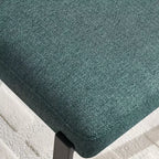 Juego de 2 sillas de comedor tapizadas – Verde antiguo / Naranja, estilo de mediados de siglo