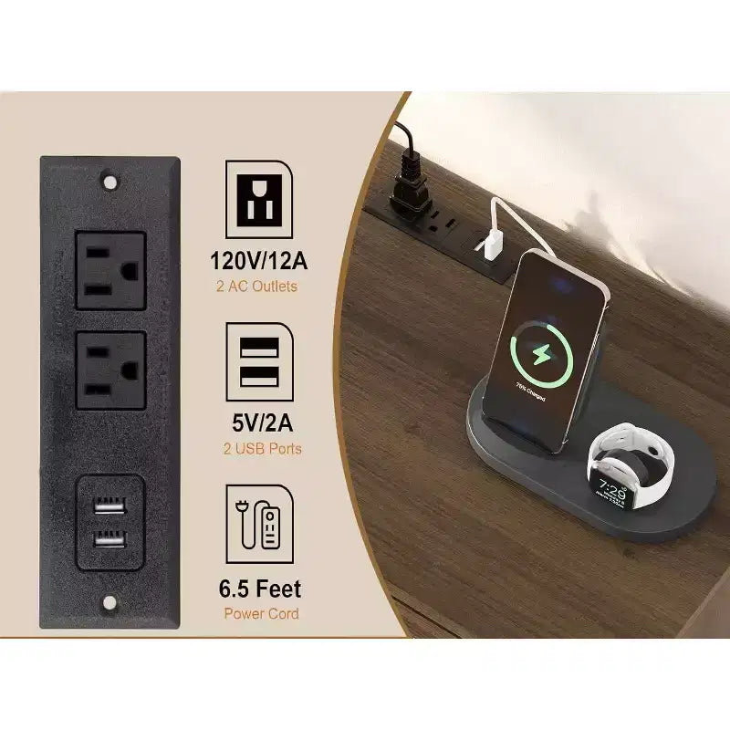 Cómoda de 6 cajones de ratán natural, estructura de madera, para adultos