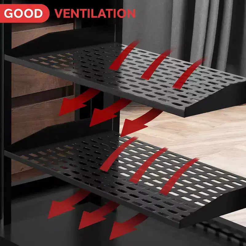 Bandeja negra de metal para rack de servidores, 1U, servicio pesado, paquete de 10
