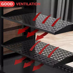 Bandeja negra de metal para rack de servidores, 1U, servicio pesado, paquete de 10
