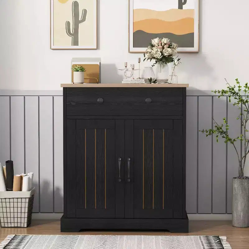 Garvee Modern Sideboard Buffet Cabinet with Adjustable Shelf, 1 Drawer & 2 Doors  Engineered Wood Coffee Bar Console Table