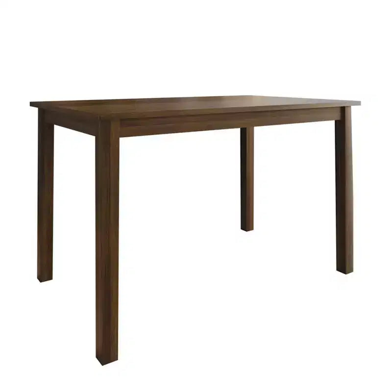 Mesa de comedor rectangular de madera marrón, 4 plazas