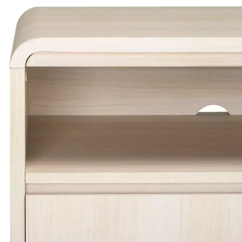 Mueble para TV / Aparador de 4 puertas y 2 estantes – Negro / Blanco Decapado / Negro Envejecido / Roble / Nogal