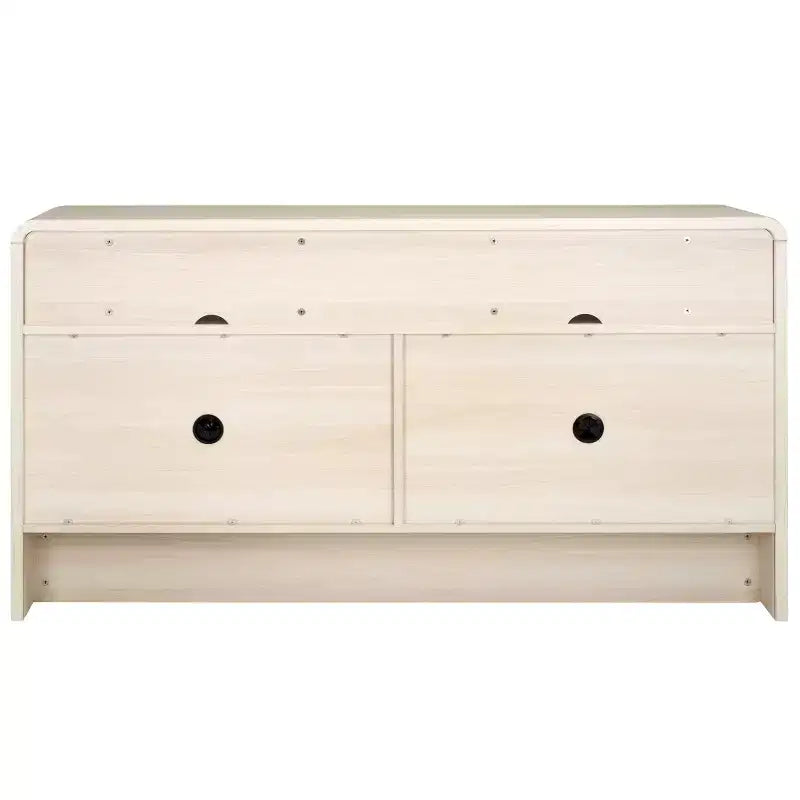 Mueble para TV / Aparador de 4 puertas y 2 estantes – Negro / Blanco Decapado / Negro Envejecido / Roble / Nogal