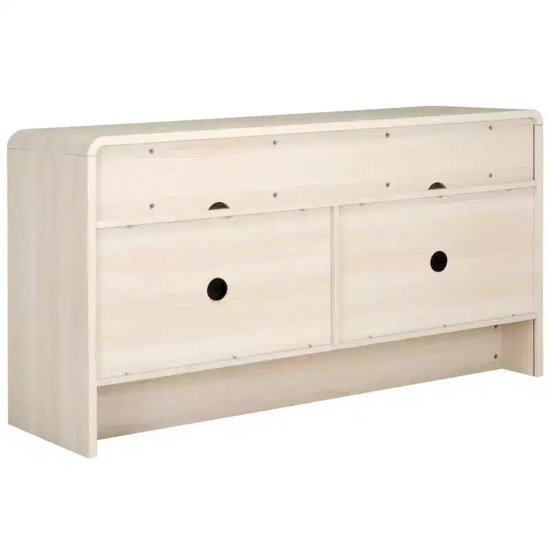 Mueble para TV / Aparador de 4 puertas y 2 estantes – Negro / Blanco Decapado / Negro Envejecido / Roble / Nogal