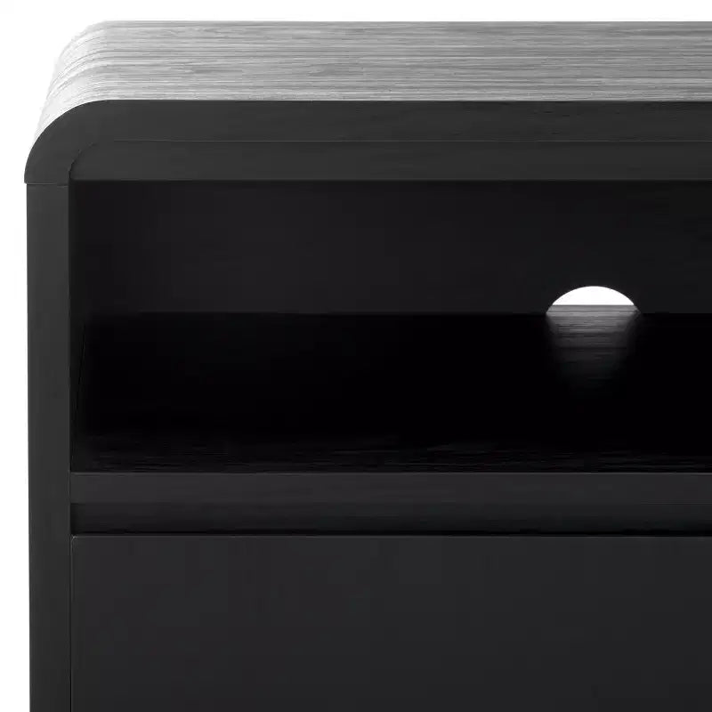 Mueble para TV / Aparador de 4 puertas y 2 estantes – Negro / Blanco Decapado / Negro Envejecido / Roble / Nogal