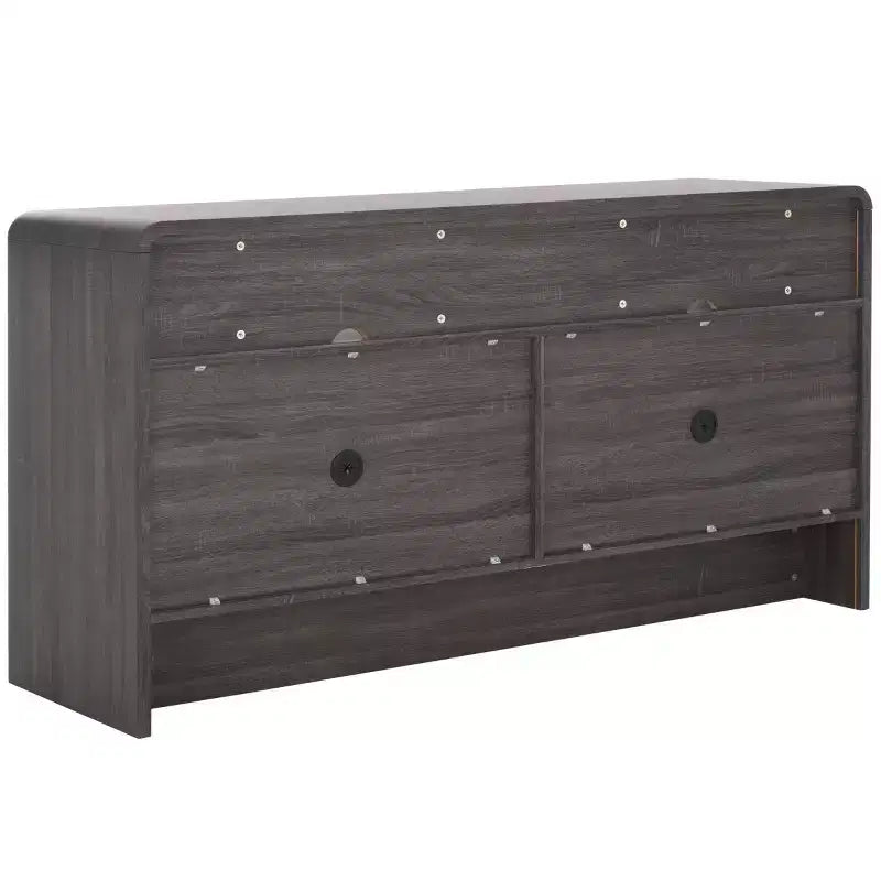 Mueble para TV / Aparador de 4 puertas y 2 estantes – Negro / Blanco Decapado / Negro Envejecido / Roble / Nogal