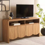 Mueble para TV / Aparador de 4 puertas y 2 estantes – Negro / Blanco Decapado / Negro Envejecido / Roble / Nogal