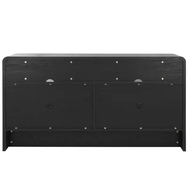 Mueble para TV / Aparador de 4 puertas y 2 estantes – Negro / Blanco Decapado / Negro Envejecido / Roble / Nogal