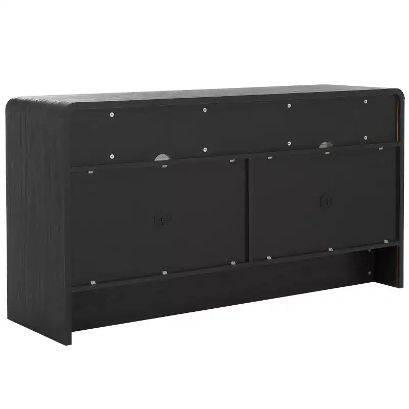 Mueble para TV / Aparador de 4 puertas y 2 estantes – Negro / Blanco Decapado / Negro Envejecido / Roble / Nogal