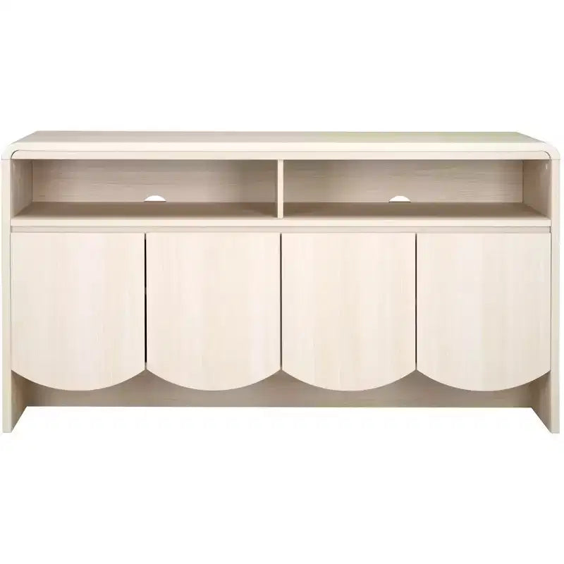 Mueble para TV / Aparador de 4 puertas y 2 estantes – Negro / Blanco Decapado / Negro Envejecido / Roble / Nogal