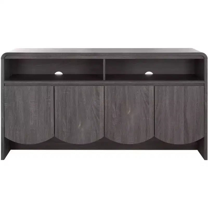 Mueble para TV / Aparador de 4 puertas y 2 estantes – Negro / Blanco Decapado / Negro Envejecido / Roble / Nogal