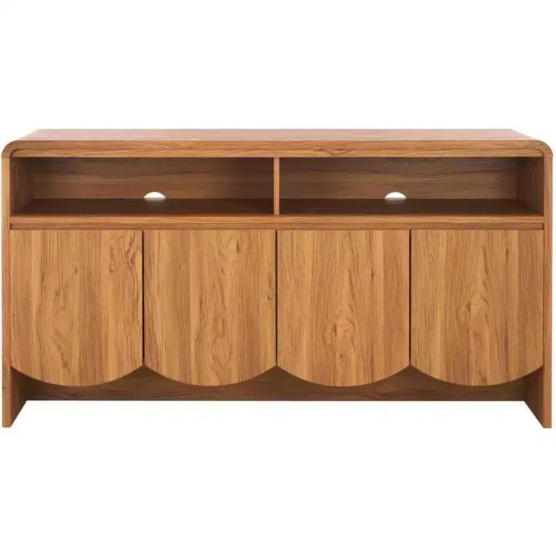 Mueble para TV / Aparador de 4 puertas y 2 estantes – Negro / Blanco Decapado / Negro Envejecido / Roble / Nogal