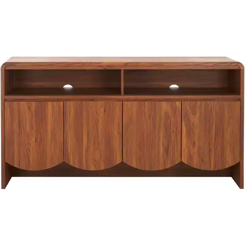 Mueble para TV / Aparador de 4 puertas y 2 estantes – Negro / Blanco Decapado / Negro Envejecido / Roble / Nogal