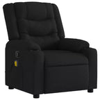 Sillón reclinable de masaje de tela negra, 1 persona, reclinación manual
