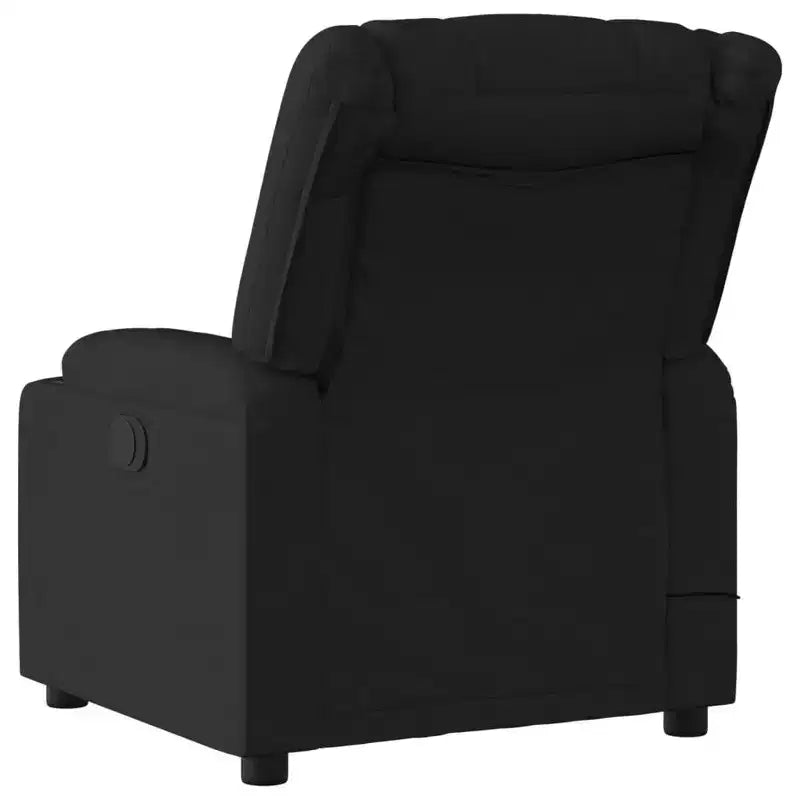Sillón reclinable de masaje de tela negra, 1 persona, reclinación manual