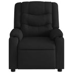 Sillón reclinable de masaje de tela negra, 1 persona, reclinación manual