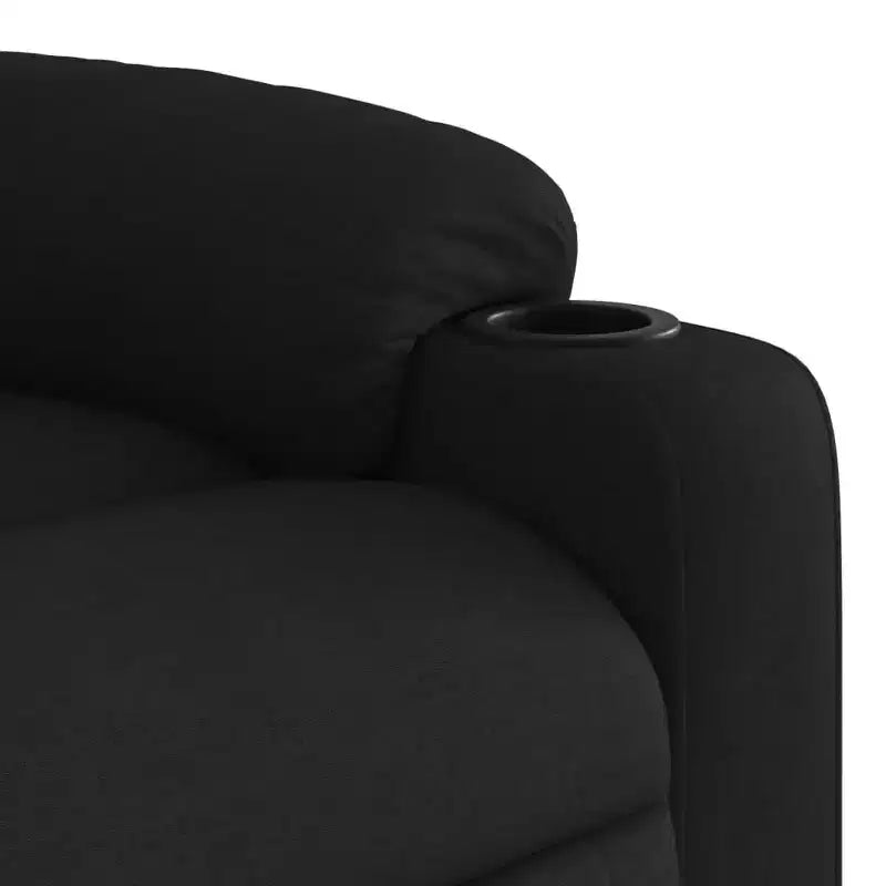 Sillón reclinable de masaje de tela negra, 1 persona, reclinación manual