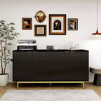 Dyonery Buffet Cabinet with Storage 58 Large Sideboard with Shelves and 4 Doors