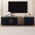 CLIHOME 70.8'' Modern Minimalist TV Stand for TVs up to 80 Inches, Entertainment Center with 3 Drawers