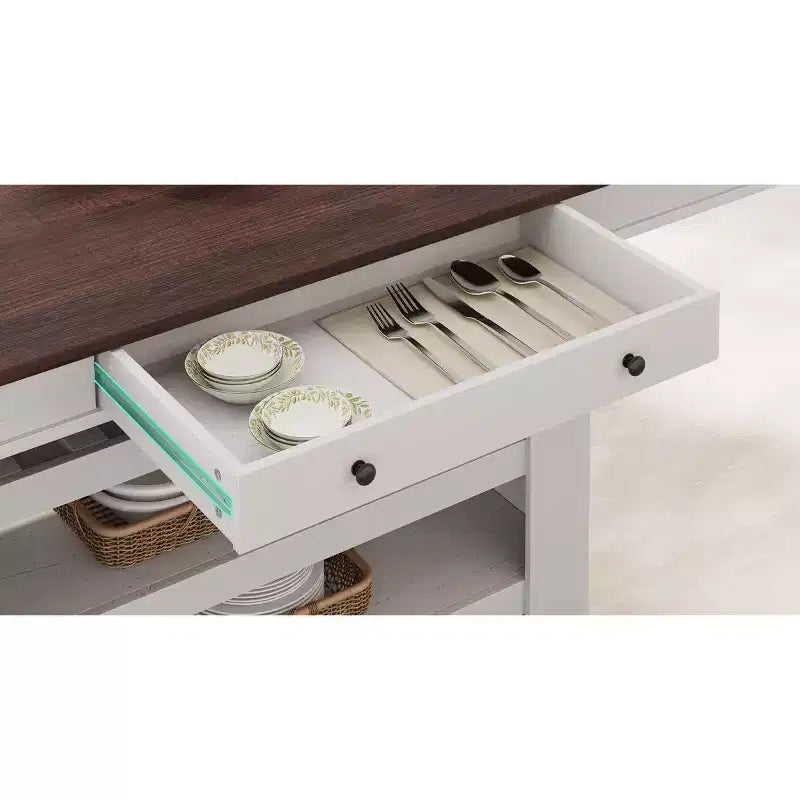 Mesa de comedor rectangular rústica gris/blanco-marrón, altura de mostrador, 6 asientos, juego de 2 piezas