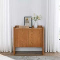 GDFStudio Slimz Vintage 33.9'' Wooden Storage Cabinet with Double-Door and Adjustable Shelf