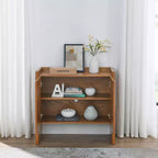 Armario de Almacenamiento de Doble Puerta con Acabado de Madera, 86 cm de Ancho, Montaje por 1 Persona