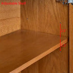 Armario de Almacenamiento de Doble Puerta con Acabado de Madera, 86 cm de Ancho, Montaje por 1 Persona