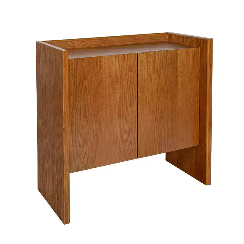 Armario de Almacenamiento de Doble Puerta con Acabado de Madera, 86 cm de Ancho, Montaje por 1 Persona