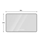 Espejo de pared LED de aluminio negro, 48x32 pulgadas, un solo tocador