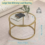 Mesa de centro redonda de cristal negro, estructura metálica, capacidad para 2–4 personas