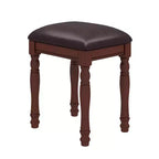 Tocador blanco de 2 piezas con espejo y taburete – 1 asiento