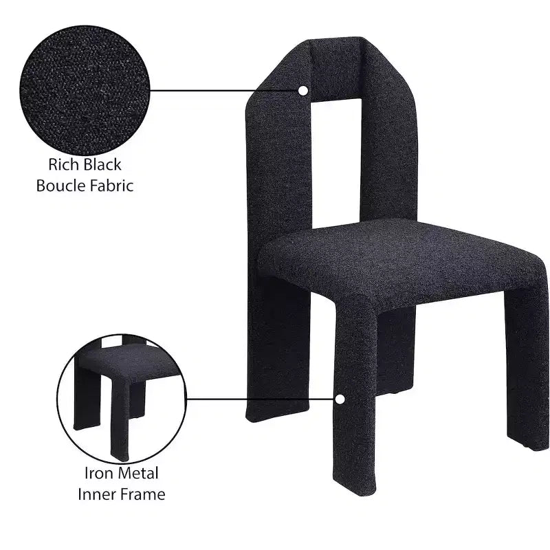 Silla de comedor de tela Boucle, juego de 2 – Varios colores