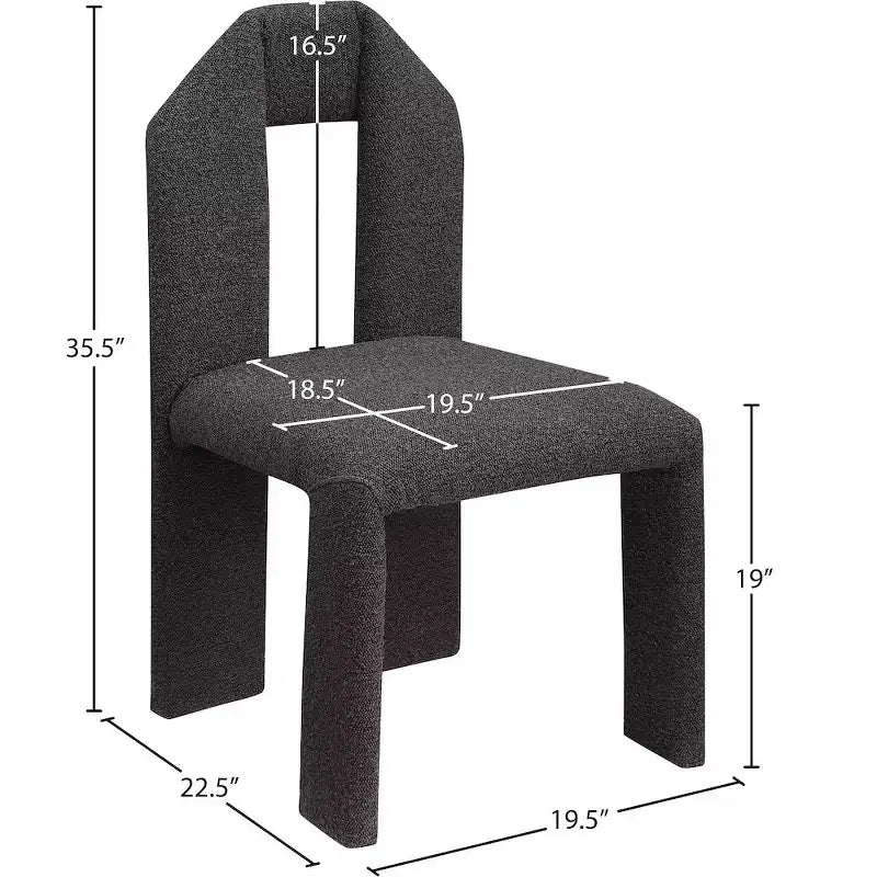 Silla de comedor de tela Boucle, juego de 2 – Varios colores