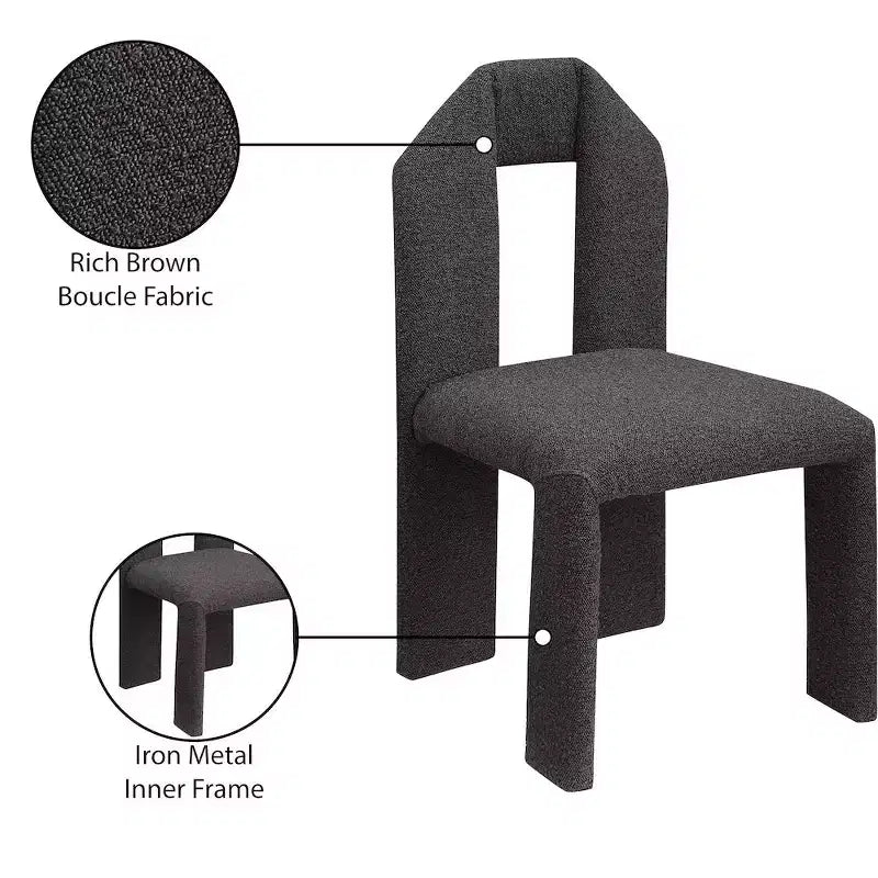 Silla de comedor de tela Boucle, juego de 2 – Varios colores