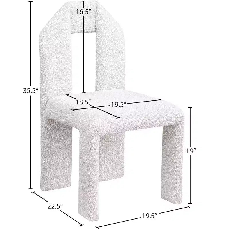 Silla de comedor de tela Boucle, juego de 2 – Varios colores