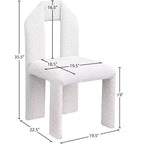 Silla de comedor de tela Boucle, juego de 2 – Varios colores
