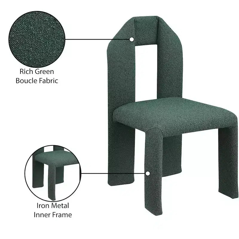 Silla de comedor de tela Boucle, juego de 2 – Varios colores