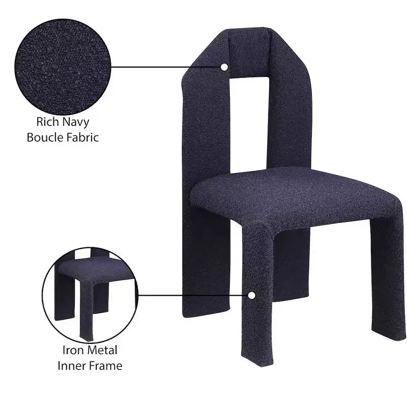 Silla de comedor de tela Boucle, juego de 2 – Varios colores