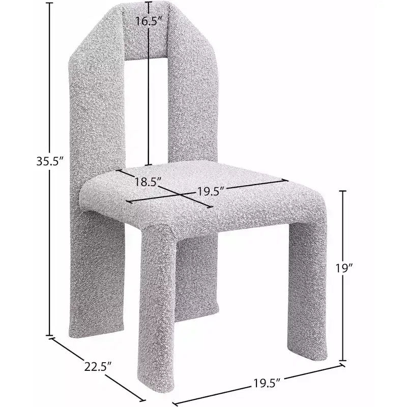 Silla de comedor de tela Boucle, juego de 2 – Varios colores