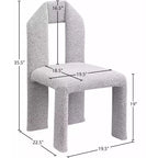 Silla de comedor de tela Boucle, juego de 2 – Varios colores