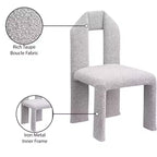 Silla de comedor de tela Boucle, juego de 2 – Varios colores