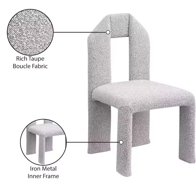 Silla de comedor de tela Boucle, juego de 2 – Varios colores