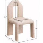 Silla de comedor de tela Boucle, juego de 2 – Varios colores