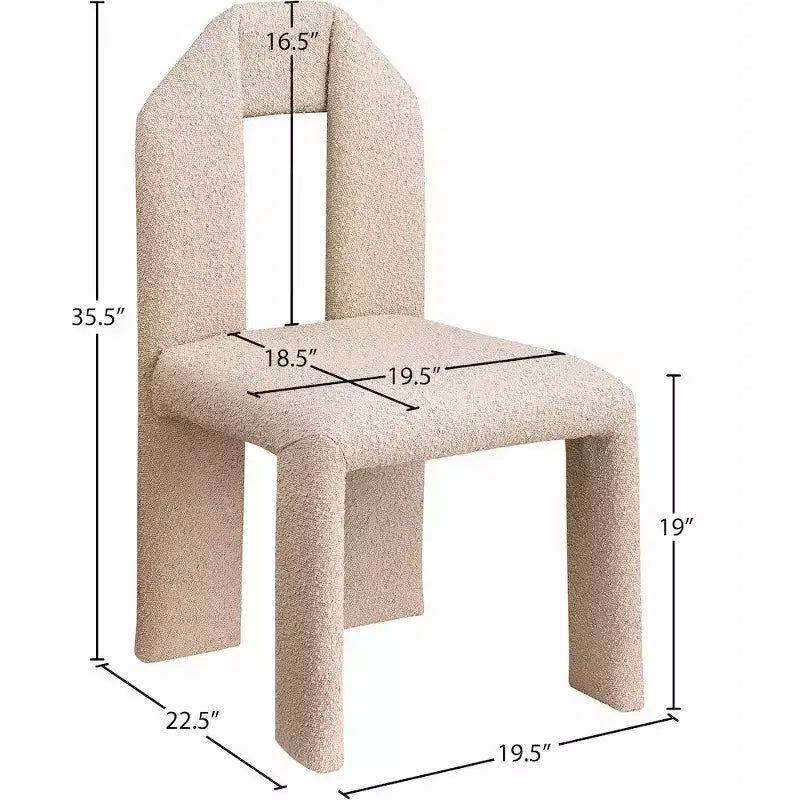 Silla de comedor de tela Boucle, juego de 2 – Varios colores