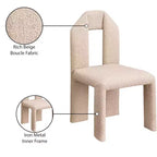 Silla de comedor de tela Boucle, juego de 2 – Varios colores