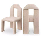 Meridian Furniture,Bennett Boucle Fabric Dining Chair, Set of 2