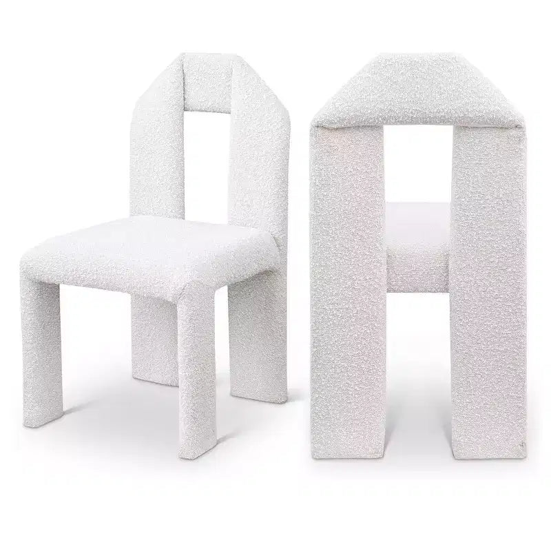 Silla de comedor de tela Boucle, juego de 2 – Varios colores